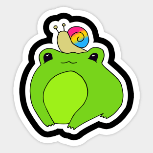 pansexual pride frog Sticker